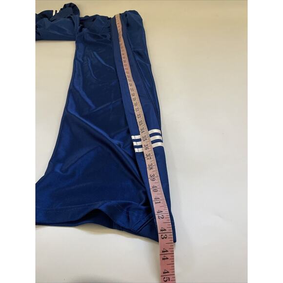 VTG Adidas Pants SHINY Dazzle Tearaway Snap Size XL 3 Stripe Baggy Retro Y2K 90s - Picture 11 of 15